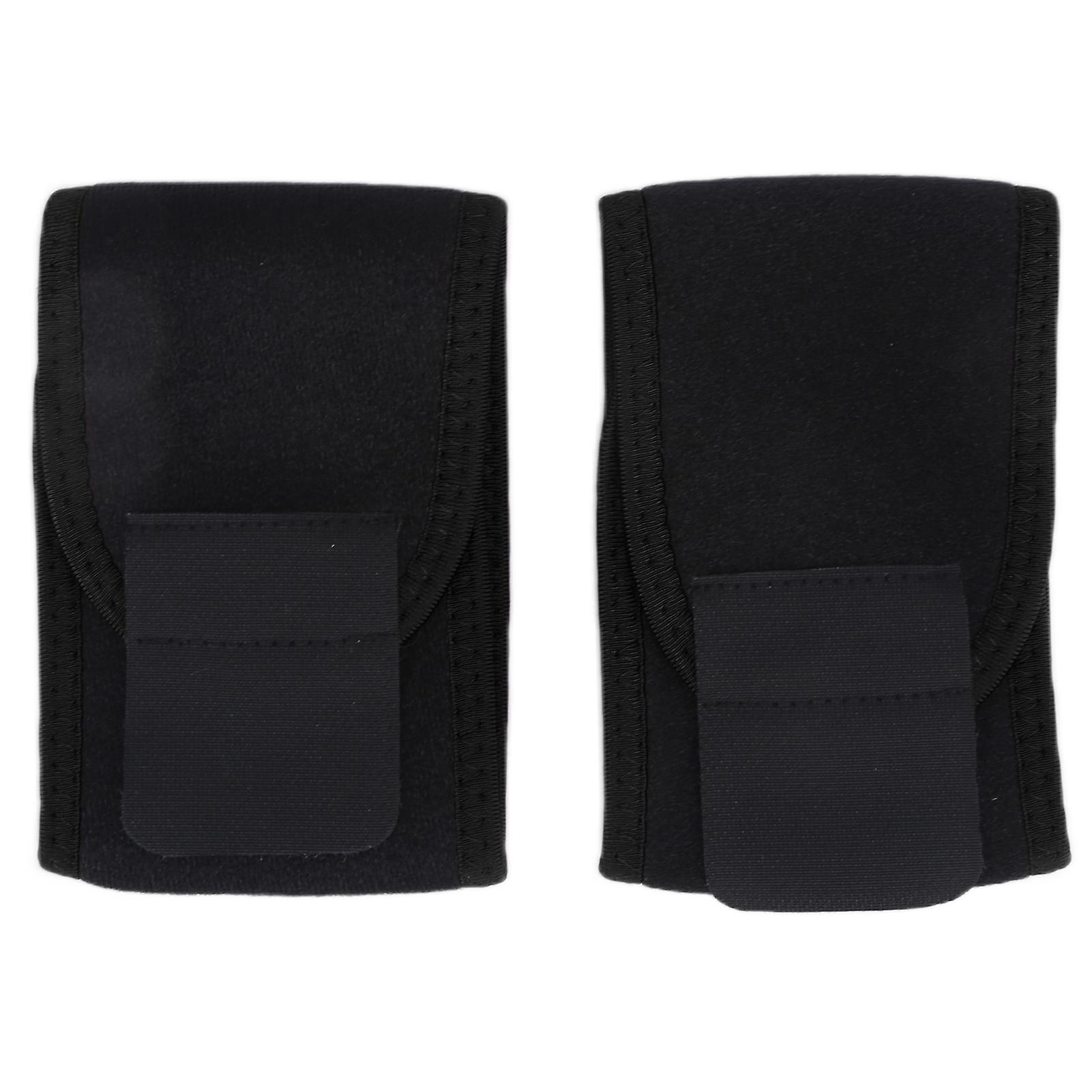 2pcs Wrist Support Brace Hook and Loop Adjustable Wrist Strap Reversible Wrist Brace(Matte Black Glossy Black )