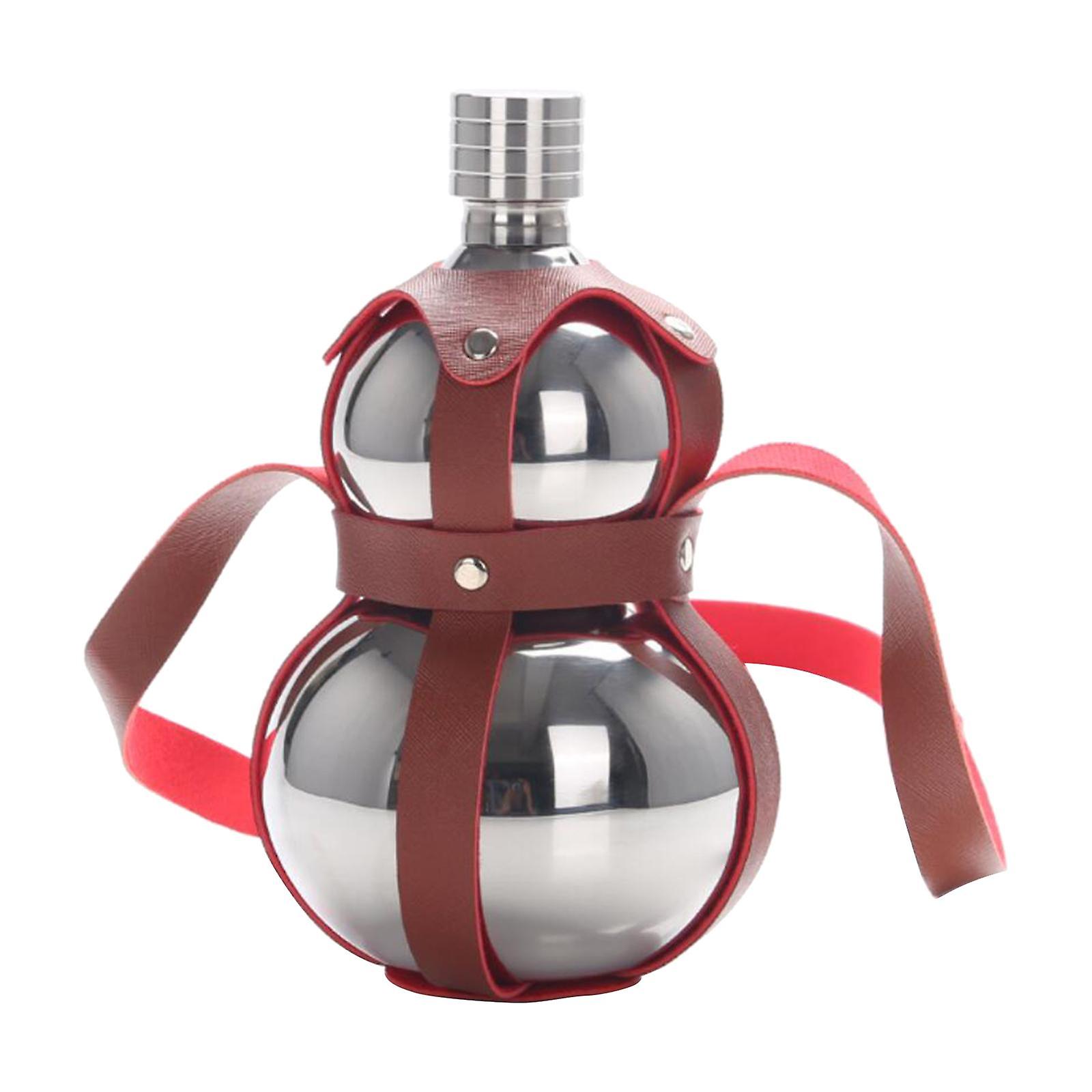 Hip Flask Wine Pot Butelka z tykwy Duża pojemność na prezent na zewnątrz 1,5 l złoty