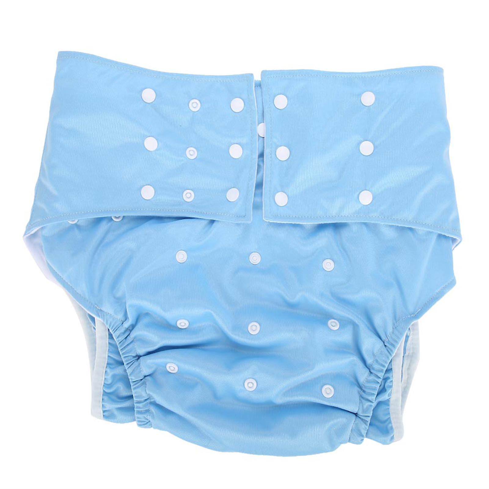 Lavable Adulte Poche Nappy Housse réglable Réutilisable Tissu de couches Bleu clair