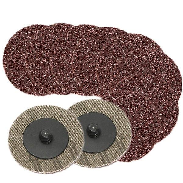 10Pcs 2 Inch 50mm 36 Grit Roll Lock Sanding Discs