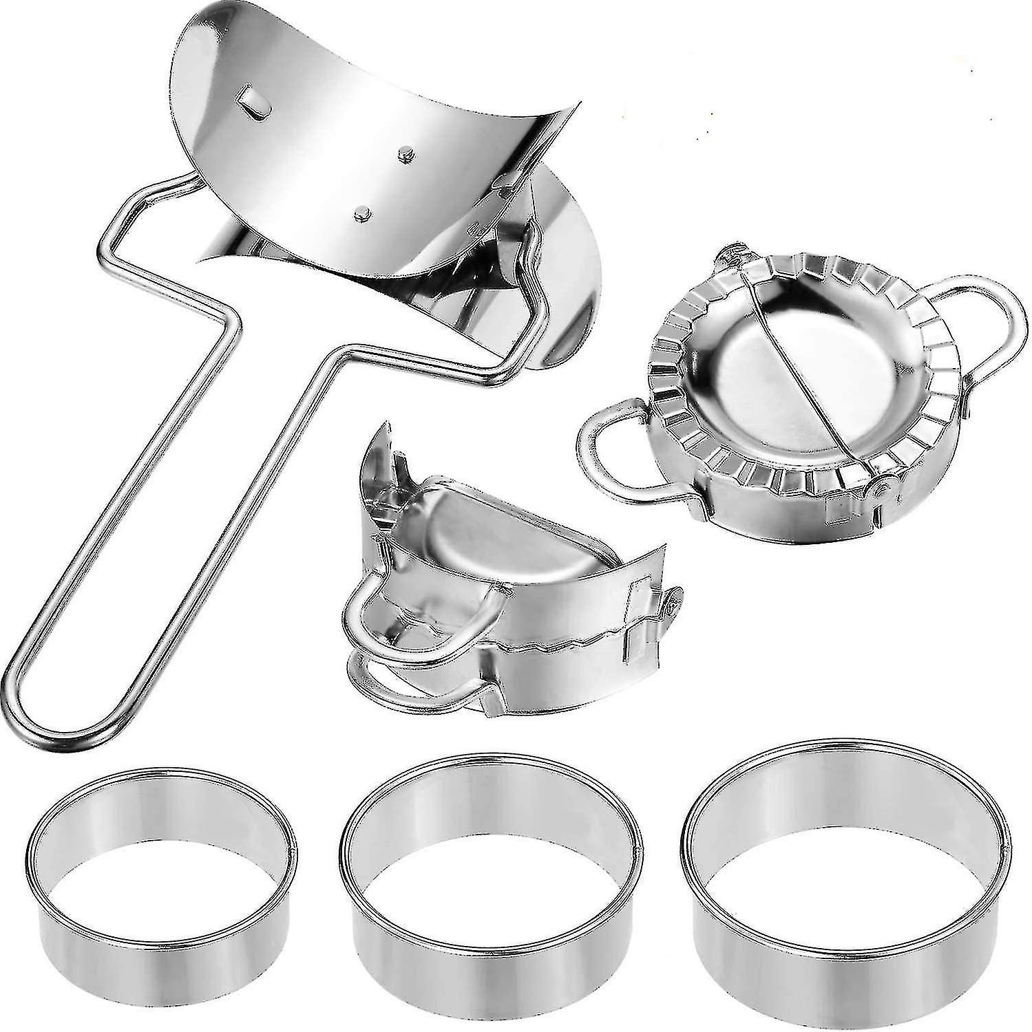 6 Piece Dough Press Set,ravioli Maker,dumpling Maker Set