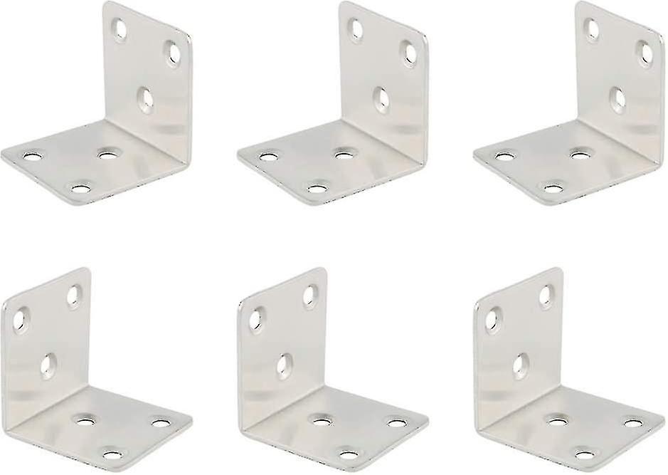 6pcs Heilwiy Gift Reinforced Right Angle Shelf Support Brackets