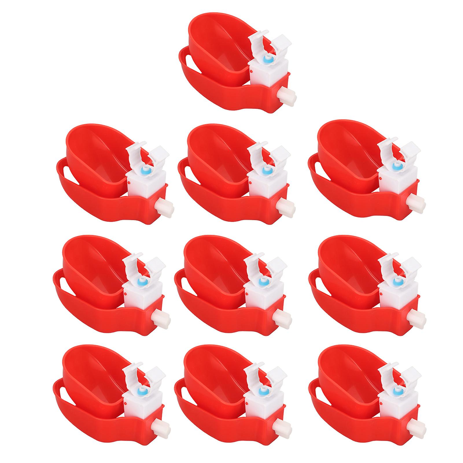 10pcs Automatic Chicken Waterer Cups Self Filling Poultry Water Feeder with Net for Chicks Duck Goose Turkey Bunny
