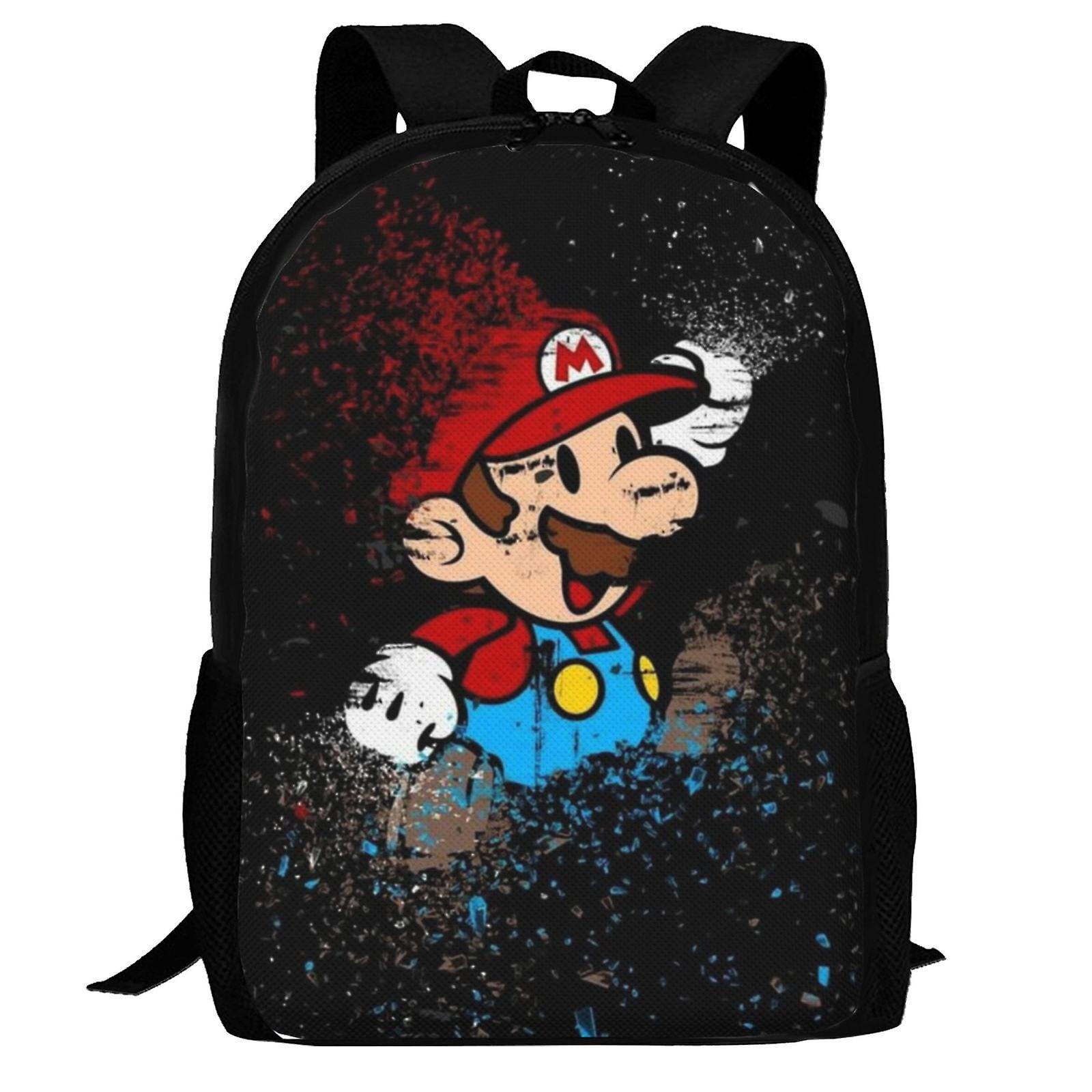 Super Mario Backpack,3d Print Laptop Backpack Lightweight Casual Daypack Bookbag Multi-Function Travel Backpack