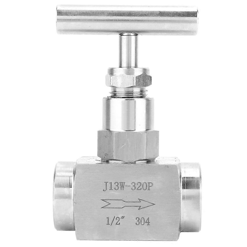 Simlug Stainless Steel Needle Valve – BSPP Female Thread Straight Valve For Water, Gas, Oil (1/4" Size, 304 SS)