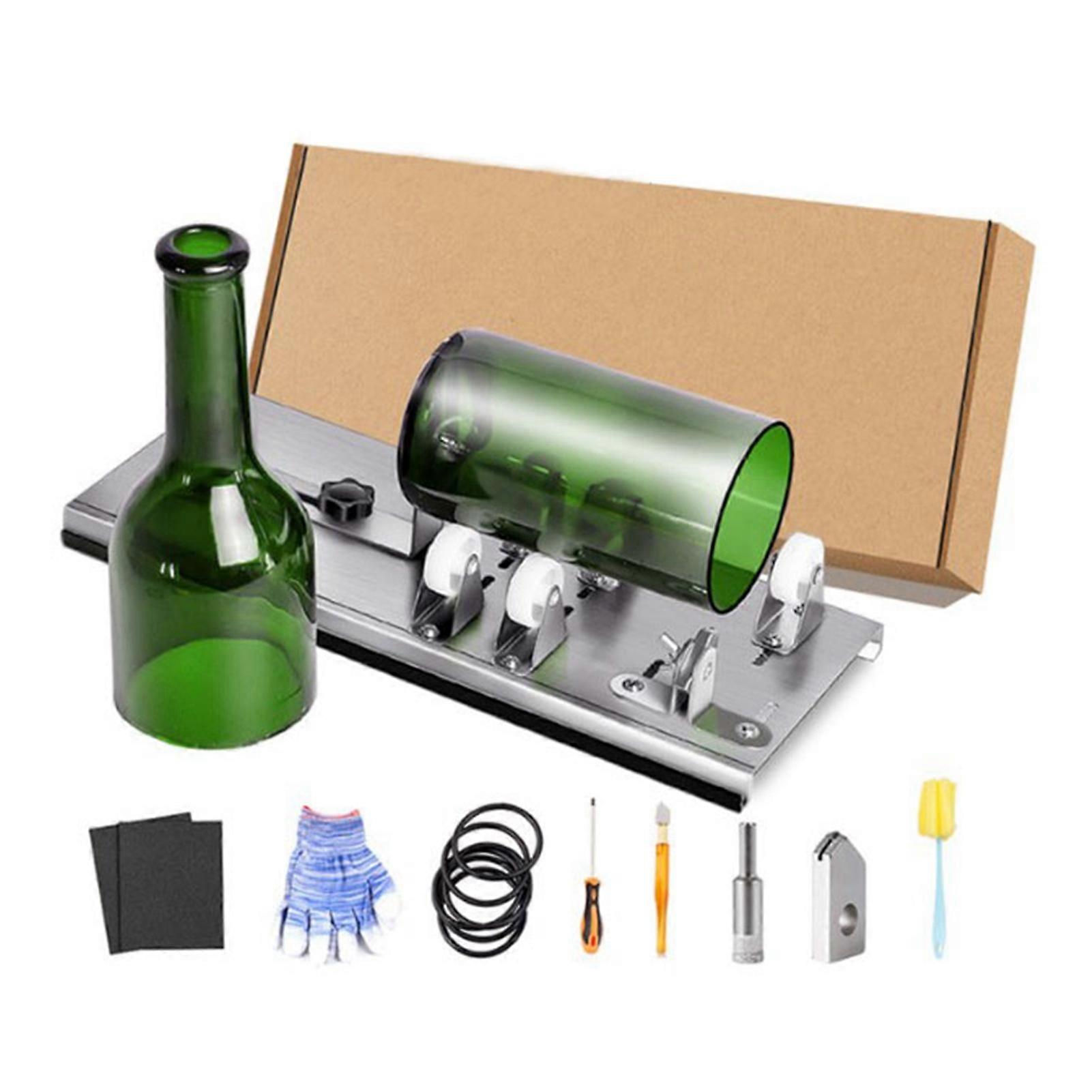Glassflaskekutter 5 nylonhjul avtakbar skarp vinflaskekutter for gjør-det-selv