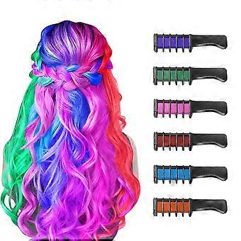 Miman 6pcs Haar Kreide Kamm Temporäre helle Haarfarbe Färbemittel für Kinder
