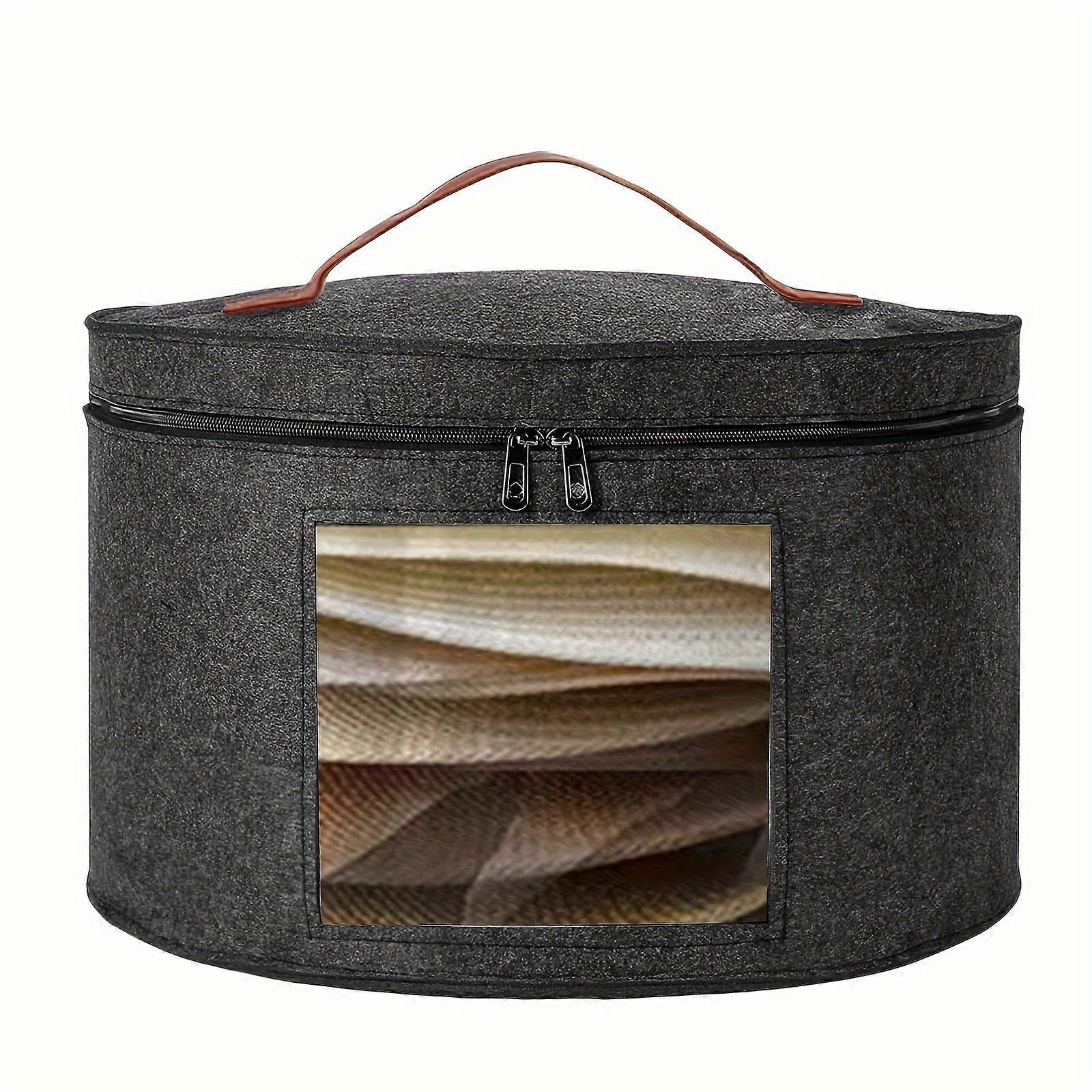 Cap Hat Storage Bag With Sturdy Handles, Hat Organizer, Large Capacity Hat Holder, Space Saving Moving Storage And Organization For Bedroom, Home, Clo