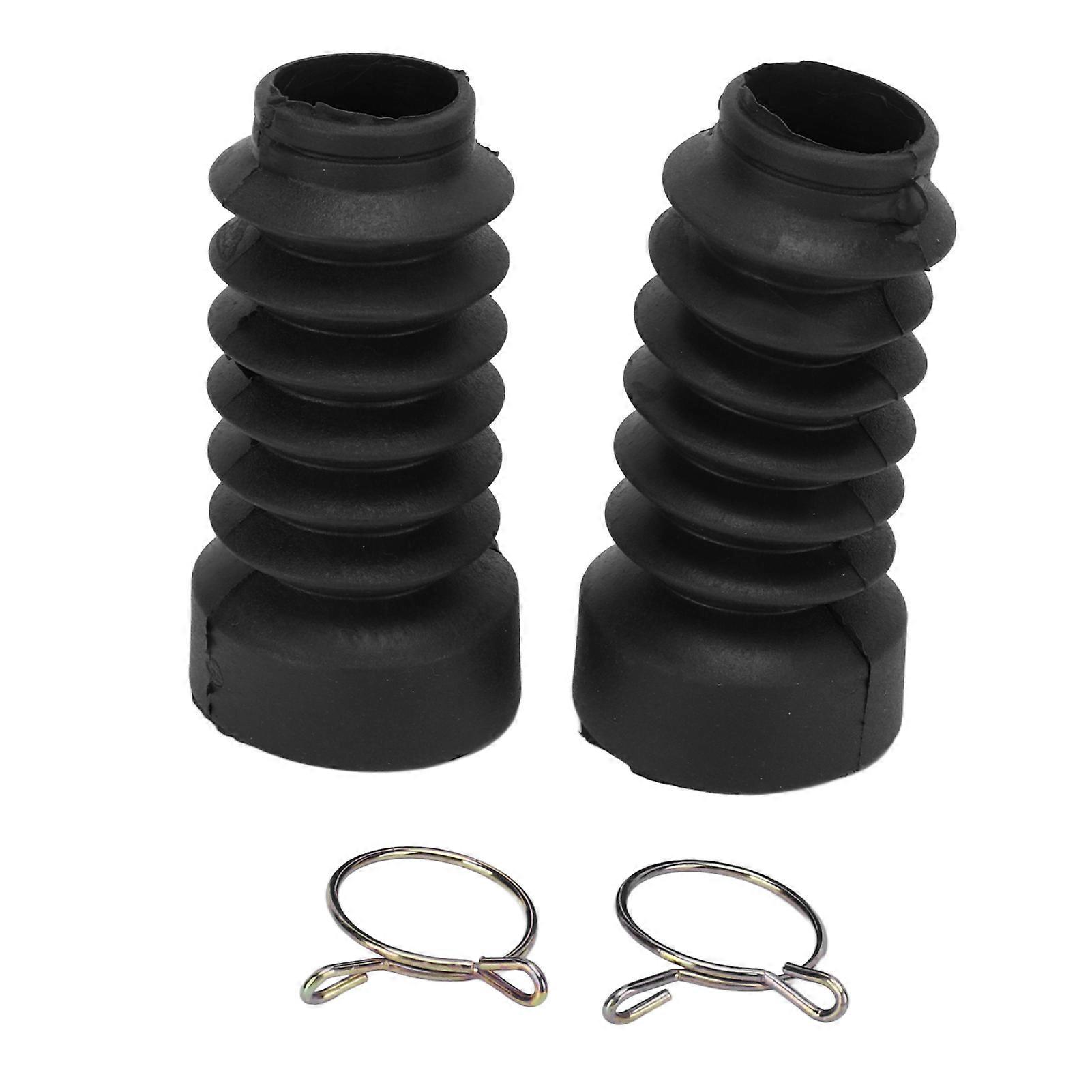 2PCS دراجة نارية الجبهة امتصاص الصدمات الغبار غطاء استبدال المطاط ل DIO 18/27/28/34/35Black