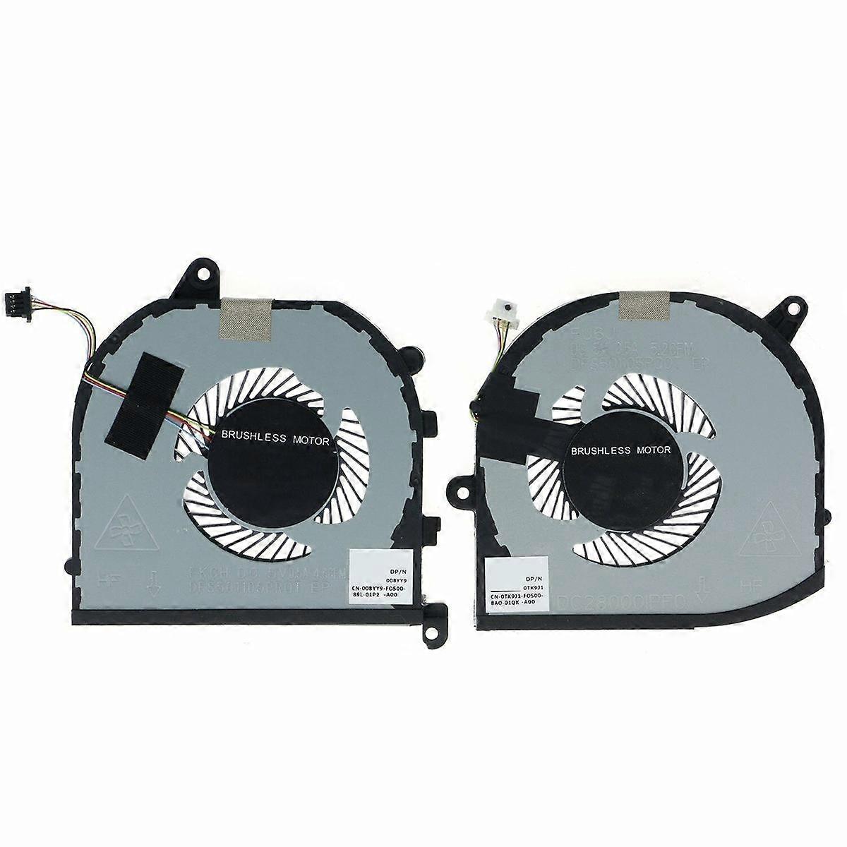 CPU+GPU Cooling Fan Set XPS 15 7590 Precision 5540 F01PX V9H8N