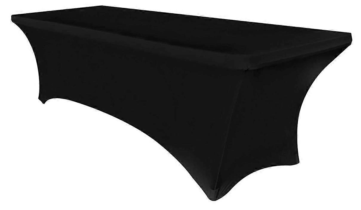Obstal 4ft Stretch Spandex Table Cover for Standard Folding Tables - Universal Rectangular Fitted Tablecloth Protector for Wedding, Banquet and Party