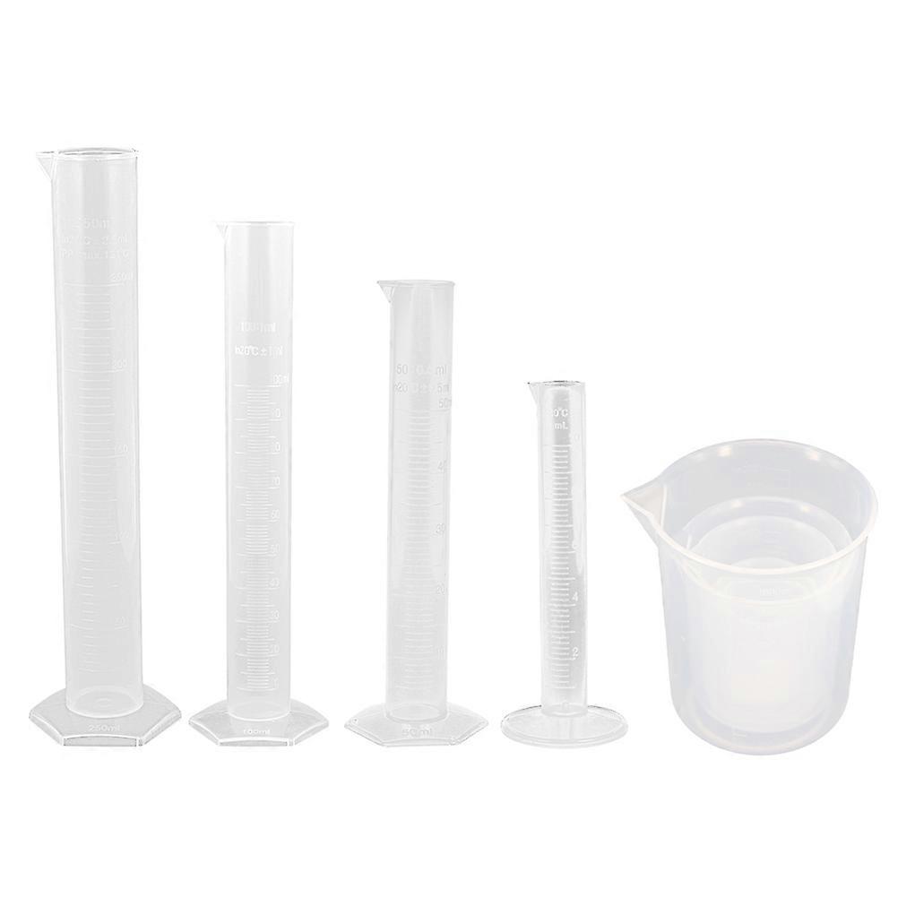 1 Set of Graduated Cylinders and Beakers Set Measuring Cup Measuring Cylinder