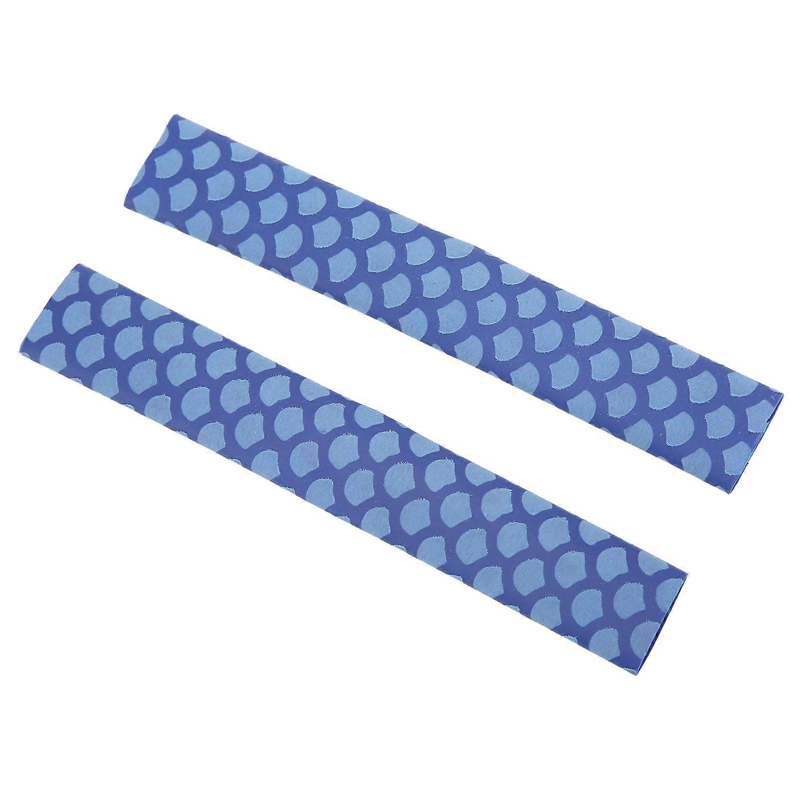 Drumstick Grips 2 Pcs Matte Skid Proof Washable Fish Scale Pattern Blue