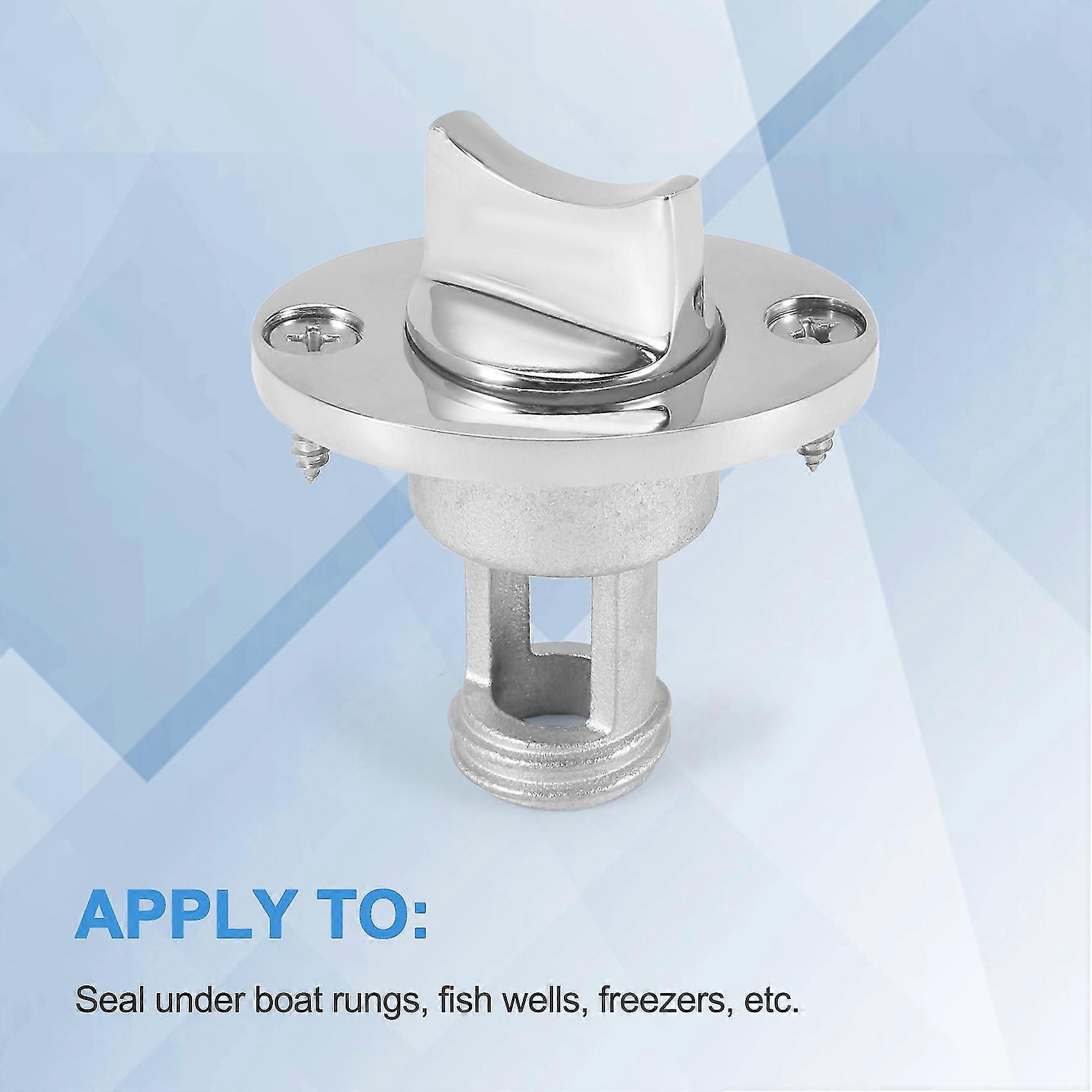 Stainless Steel Boat Drain Plug - 1 Inch Marine Snap Plug For Transom Tubes