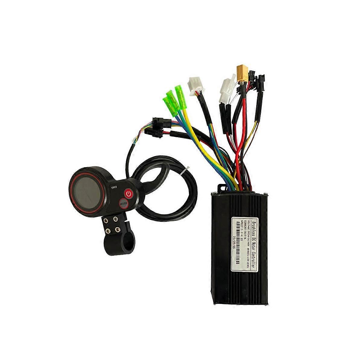 24/36/48V 26A 500/750W Sine Wave Controller+V889 Display for Electric Scooter Electric Bicycle Acce
