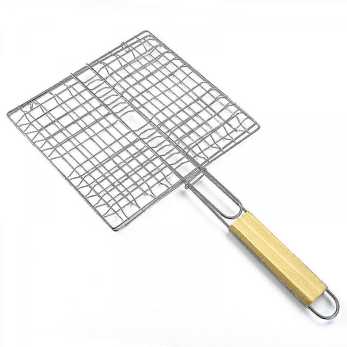 Grill Basket Value Set, Barbecue Bbq Grilling Basket , Stainless Steel Large Folding Grilling Baskets With Handle