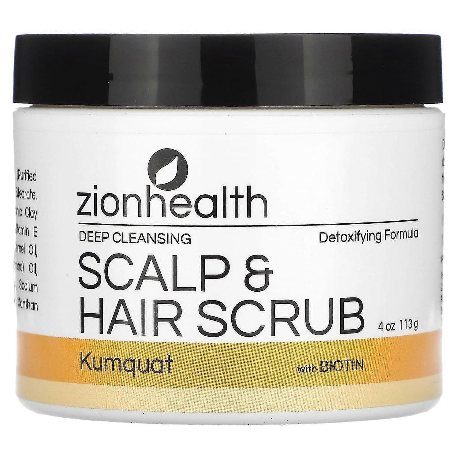 Zion Health, Scalp & Hair Scrub with Biotin, Kumquat, 4 oz (113 g)