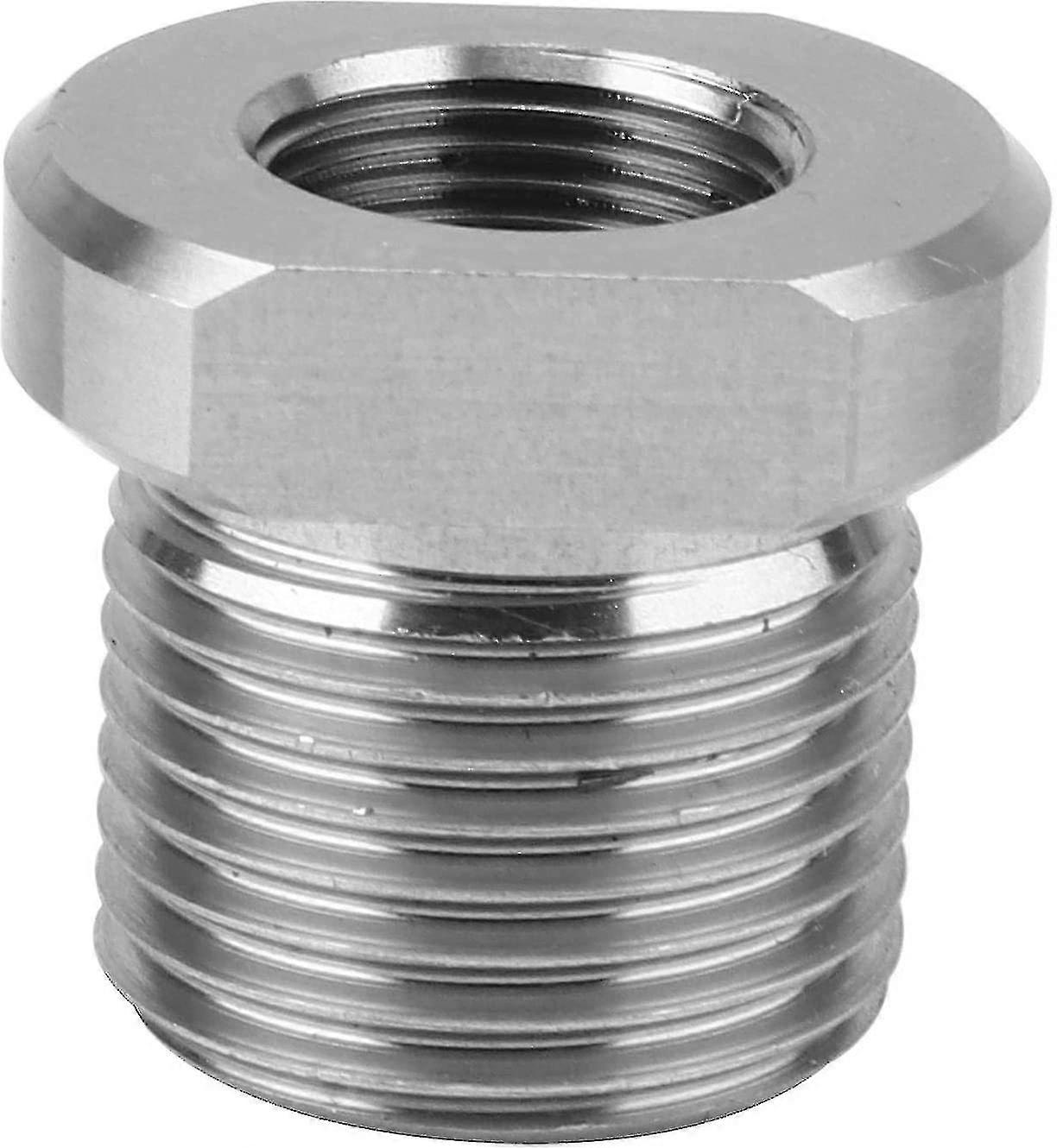 Oil Filter Threaded Adapter Connector, Stainless Steel Thread Adapter Steel Thread Convert Auto Engine Replacement Parts For Car Auto (silver)(1pcs)