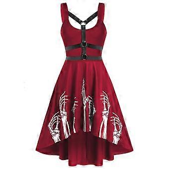 Gothic Black Dress Sexy Skirt For Women Halloween Costumes Horrible  Christmas Carnival Easter Terrible Skull Bones Clothing Red | Fruugo QA