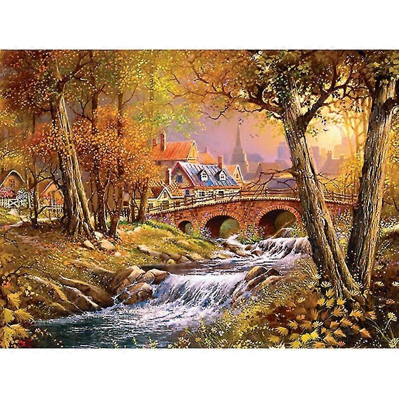 Diamond Embroidery White Chalk 5d Diamond Cross Stitch Crystal Full Diamond Sets Unfinish A Beautiful Suburb