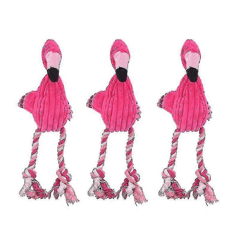 1pcs Cleaning Teeth Squeaky Interactive Cartoon Animal Flamingo Shaped Dog Chewing Toy Pet Training Products Pet Chew Toys