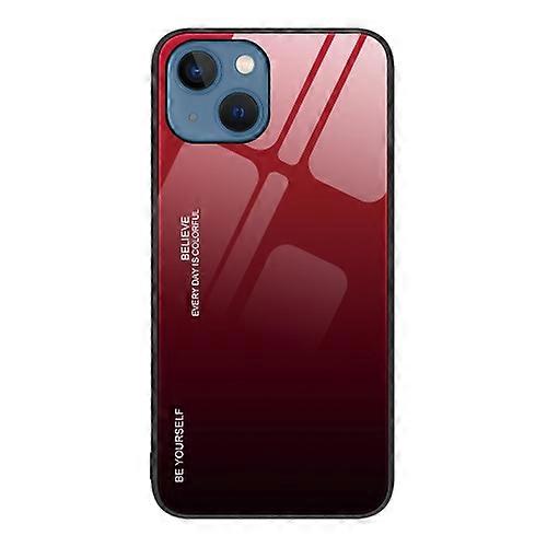 For iPhone 15 Gradient Color Glass Mobile Phone Case