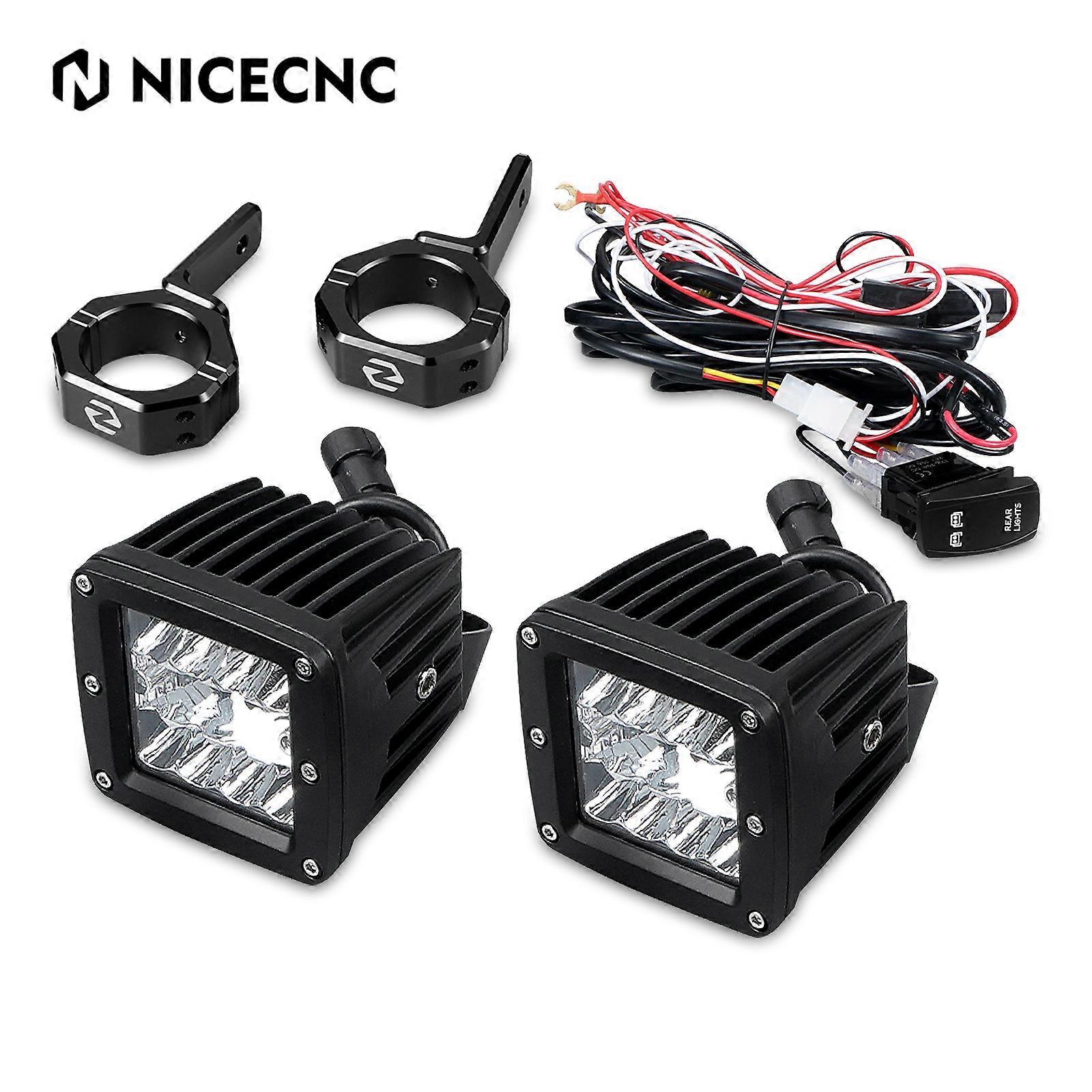 NICECNC UTV 2PCS Work Light Kit 20W Pod Combo Beam Back Up Lights For Can Am Maverick X3 2017-2023 Polaris RZR XP 1000/Turbo