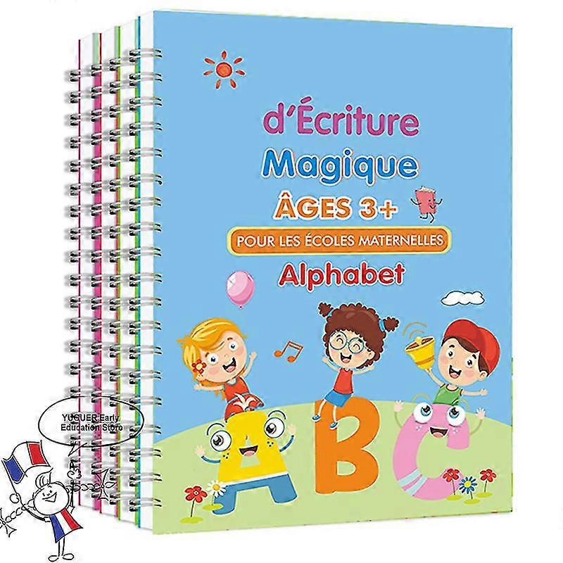 3d French Groove Magic Practice Copybook Children's Book Learning Numbers Letters Calligraphy Writing Exercise Books Gift