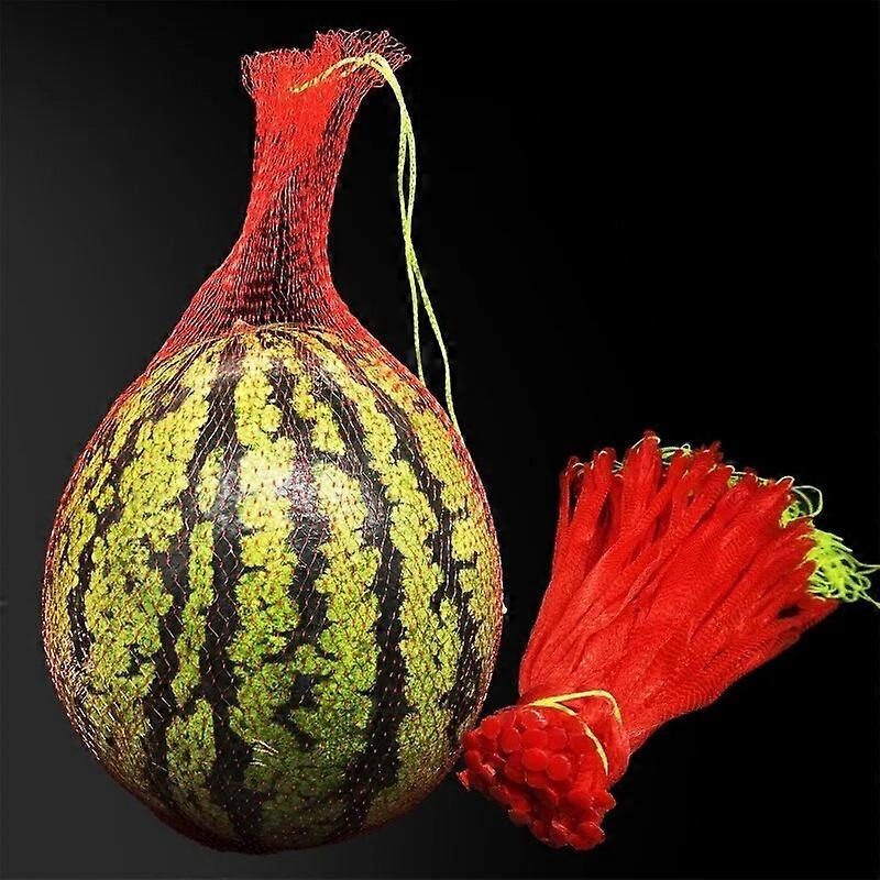 Hanging Watermelon Mesh Bag 100pcs Reusable Fruit Storage Net Bag for Honeydew Melon Vegetables Crab Shellfish