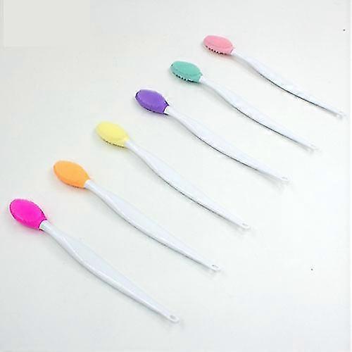 6pcs Silicone Facial Cleansing Brush Double-sided Lip Or Nose Brushes