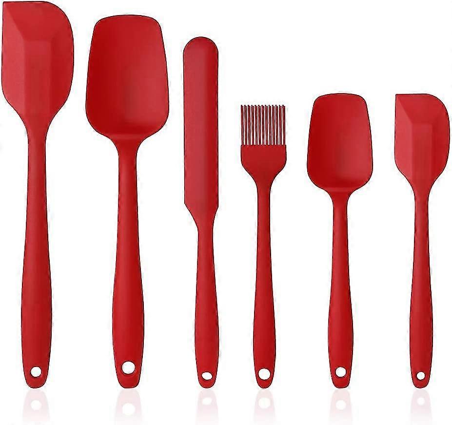 Silicone Kitchen Utensils, Xqday 6 Pcs Silicone Spatulas Include Soup Spoon, Xqday Pastry Gift