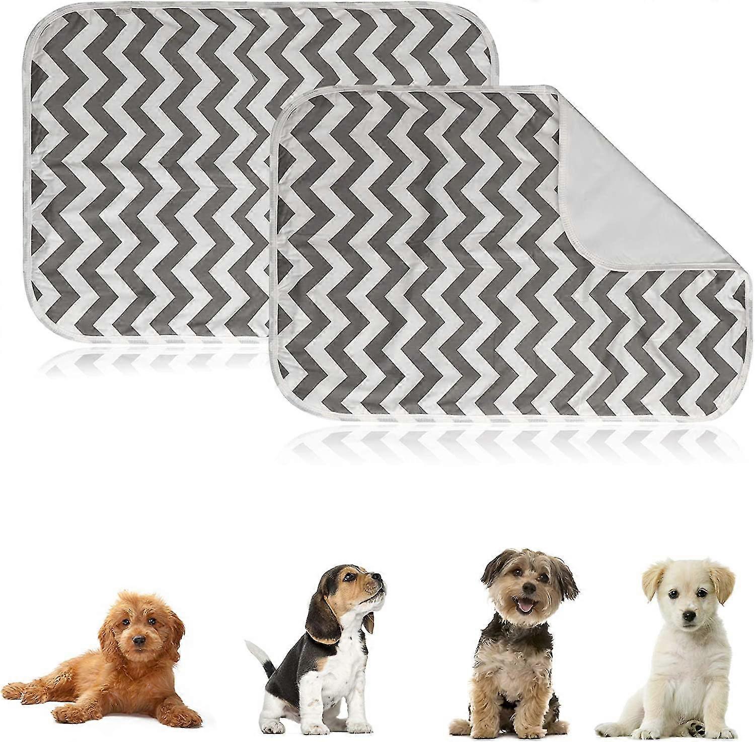 2pcs Reusable Puppy Pads Puppy Training Pads, Washable Dog Pet Training Pee Pads, Super
