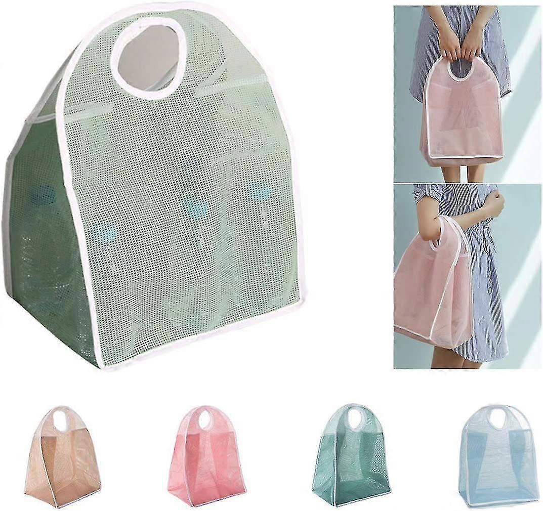 4pcs Sand Toy Net Bag,shopping Net Bag With Handle Net Bag Ladies,portable Reusable Fruit And Vegetable Bags Net Bag,30*20*40cm,pink,light Blue,green