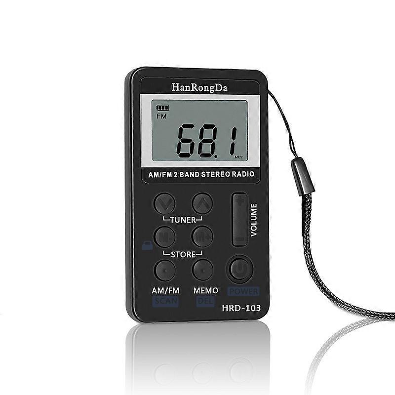 1pc Mini Digital Portable Pocket Walkman AM