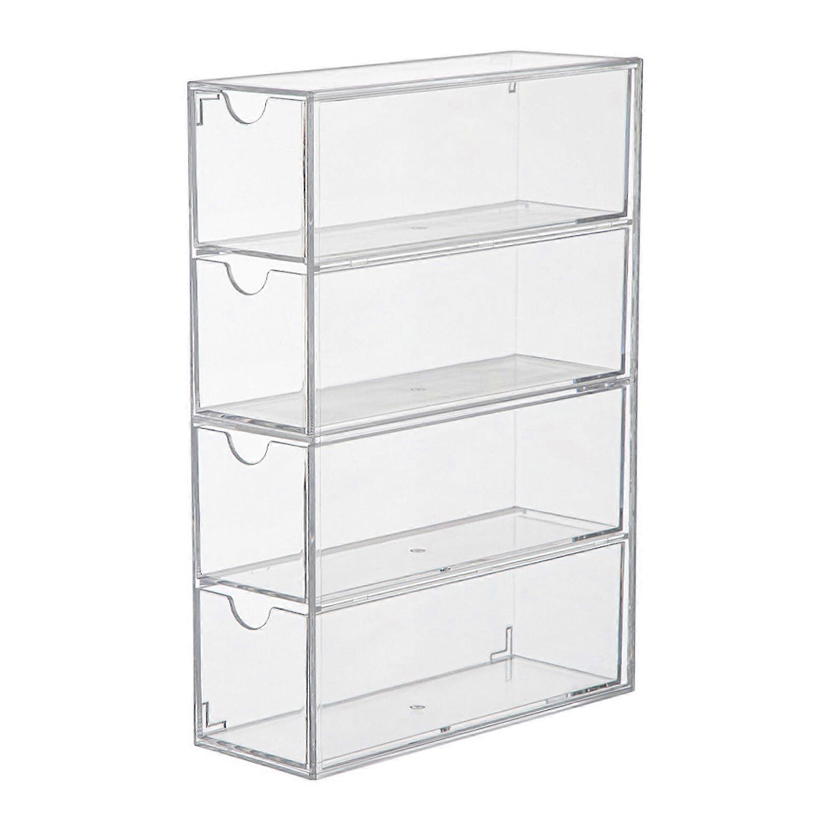 Glasses Storage Box Clear Container Large Capacity Dustproof Stackable Transparent Vanity Makeup Eyeglass Organizer Display Box