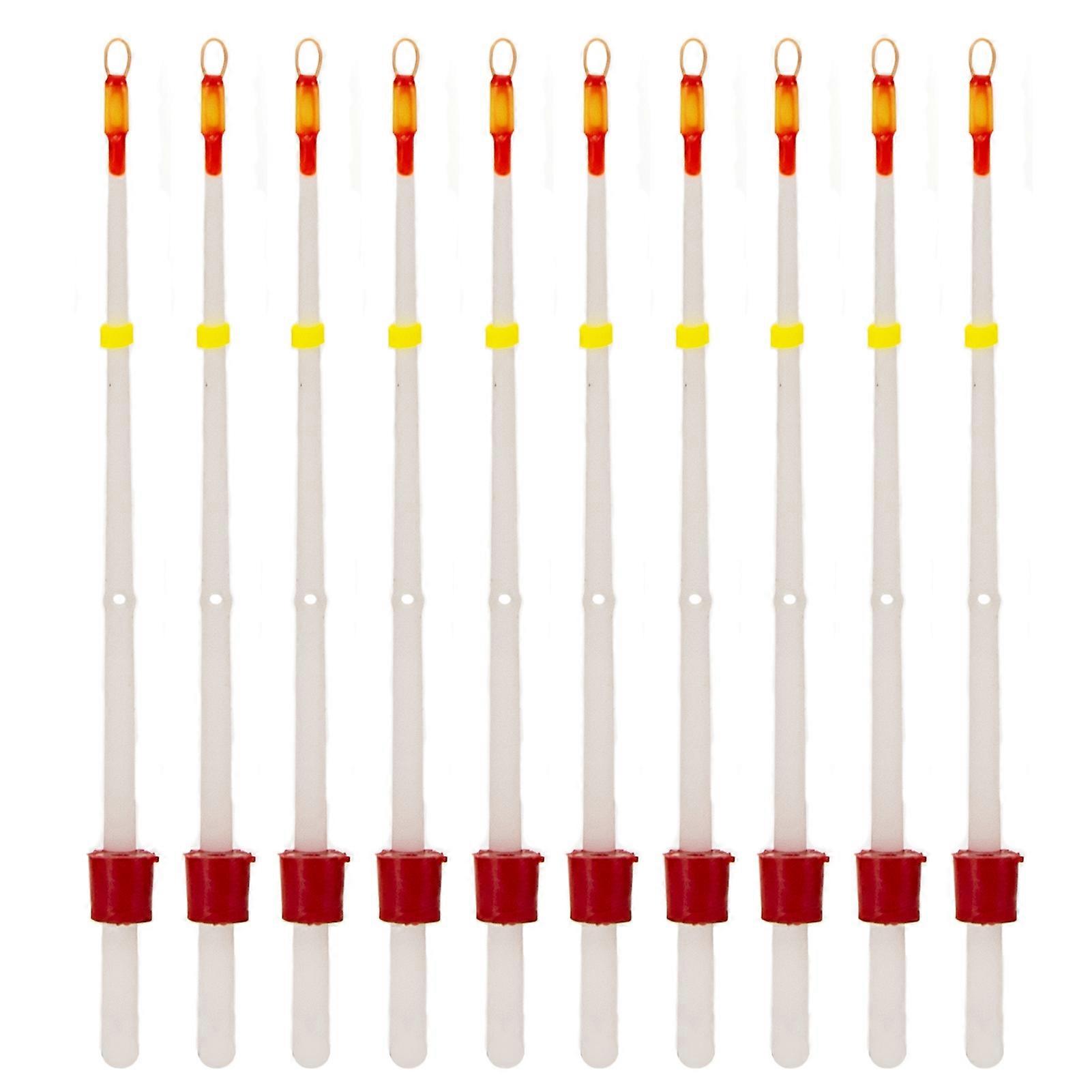 Kaesi 10Pcs Small White Winter Ice Fishing Extension Rod Pole for Saltwater Freshwater