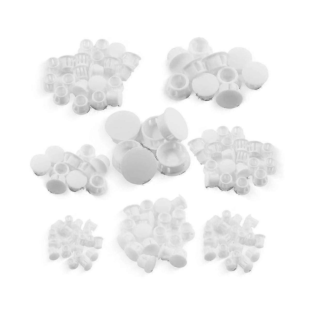 8 storlekar Plasthålproppar Sortiment Flush Type Snap In Låsning Rörhålproppar Möbler Post Pip