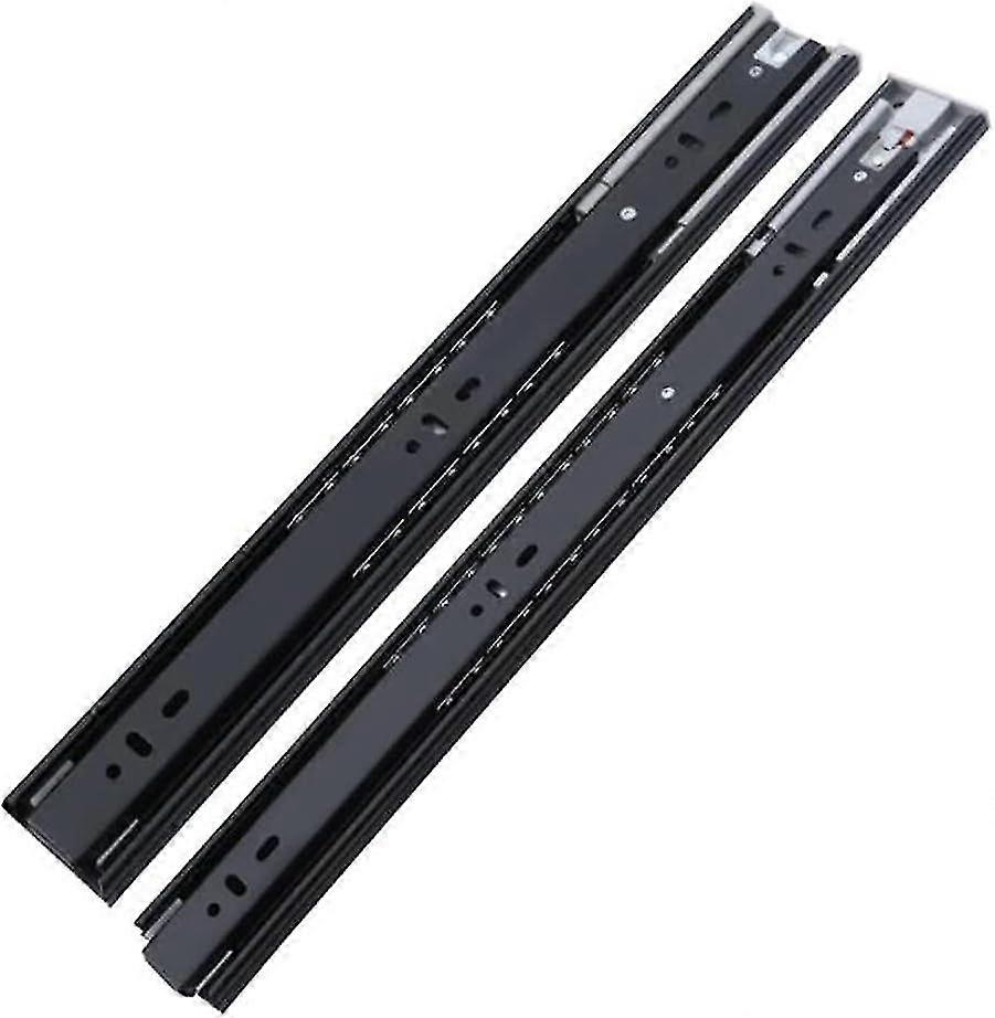 Drawer Slides, 1 Pair Full Extension Drawer Slides With Damper Buffer Ball Bearing Ball Slide, 45kg Load Capacity Drawer Extension Drawer Slide - 25cm