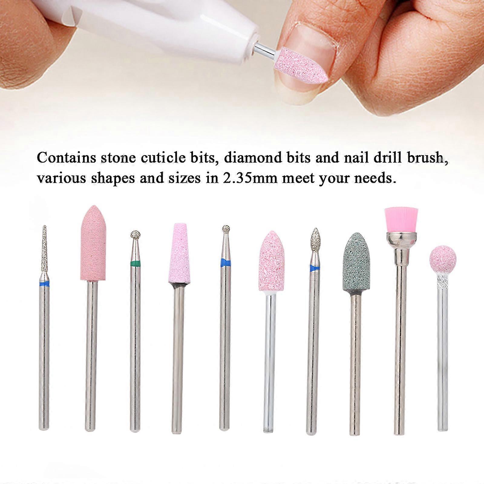 Nail polishing head set 10 pieces diamond nail polish remover polishing head set 2