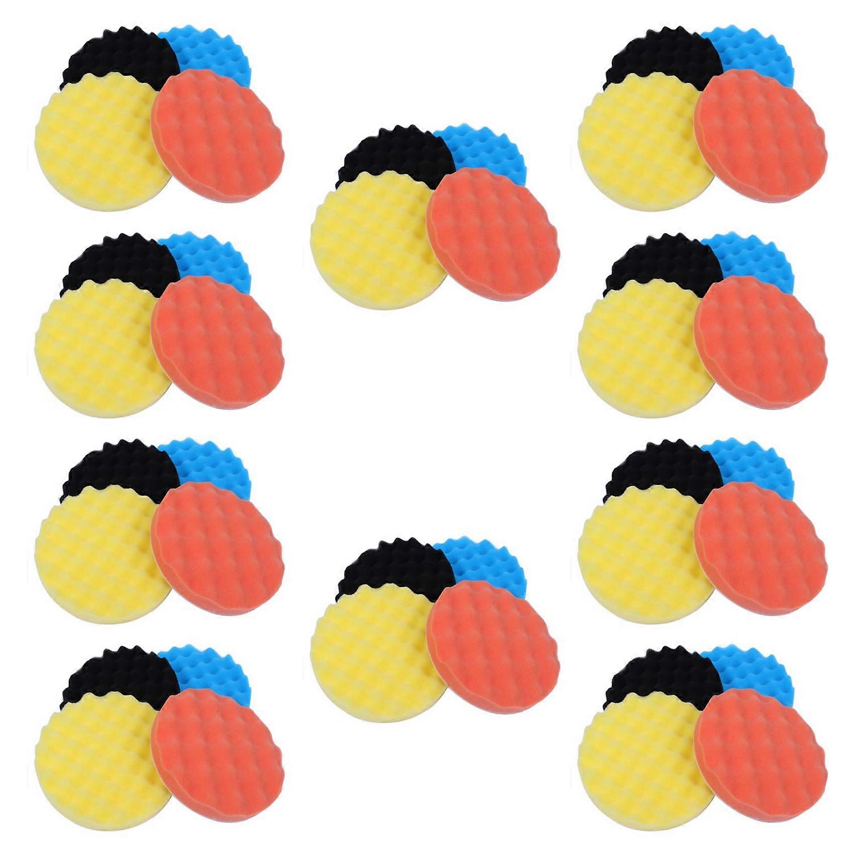 40Pcs 7inch/180mm Sponge Polishing Buffer Pad Kit Tool for Polisher