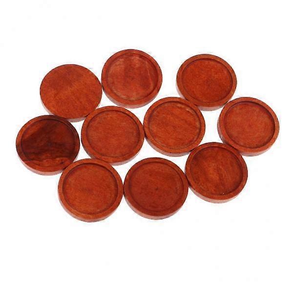 2x10 Pcs Stone Base Support Blank Round Setting Base Charm Cabochon Red -25 mm