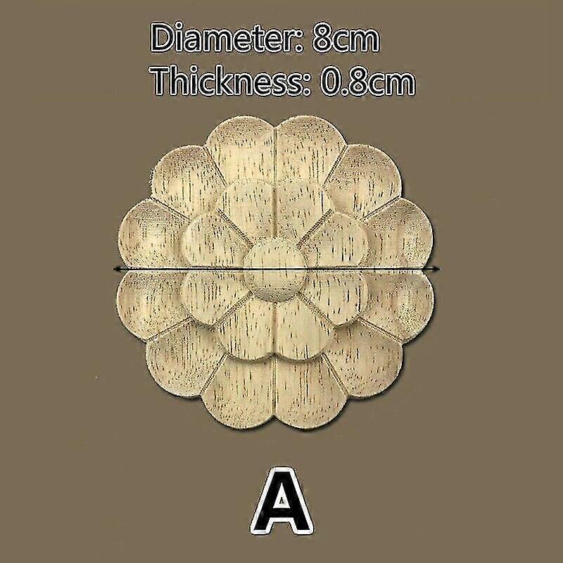 1 X Wood Carved Applique Unpainted Wooden Mouldings Decal Furniture Decor Ean