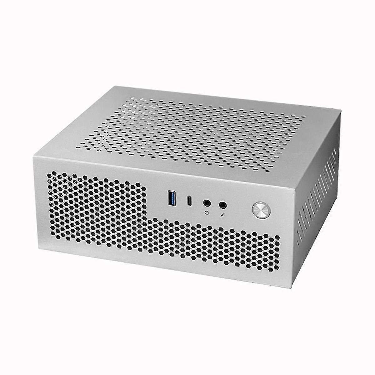 A09 Htpc Computergehäuse Mini Itx Gaming PC Gehäuse Desktop-Gehäuse Usb3.0 Typ-C Computergehäuse Heimcomputer Gehäuse Silber