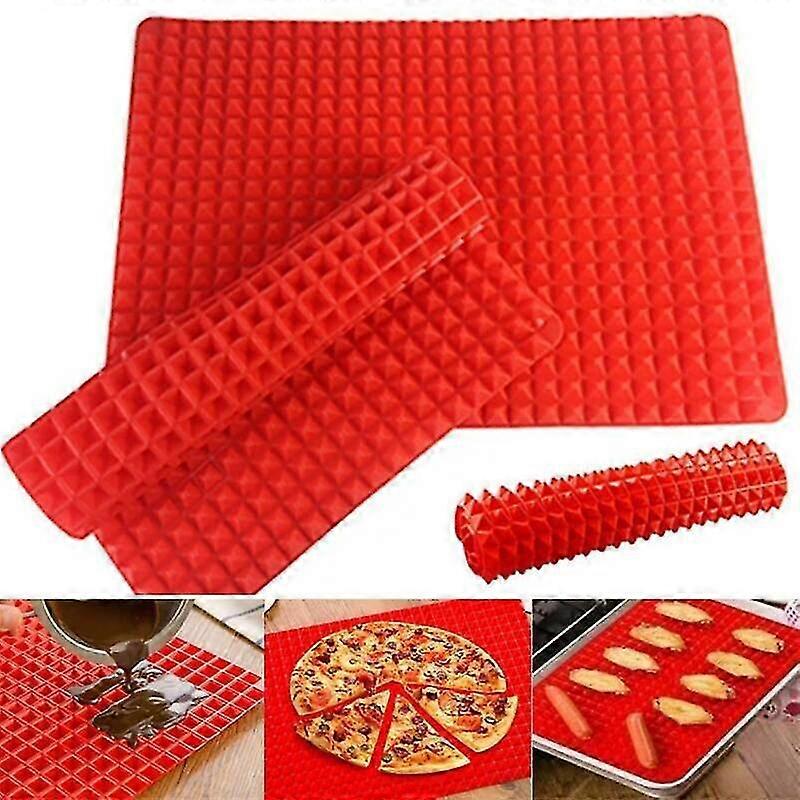 Silicone Non Stick Baking Cooking Mats Oven Cookie Tray Pan RED Sheet