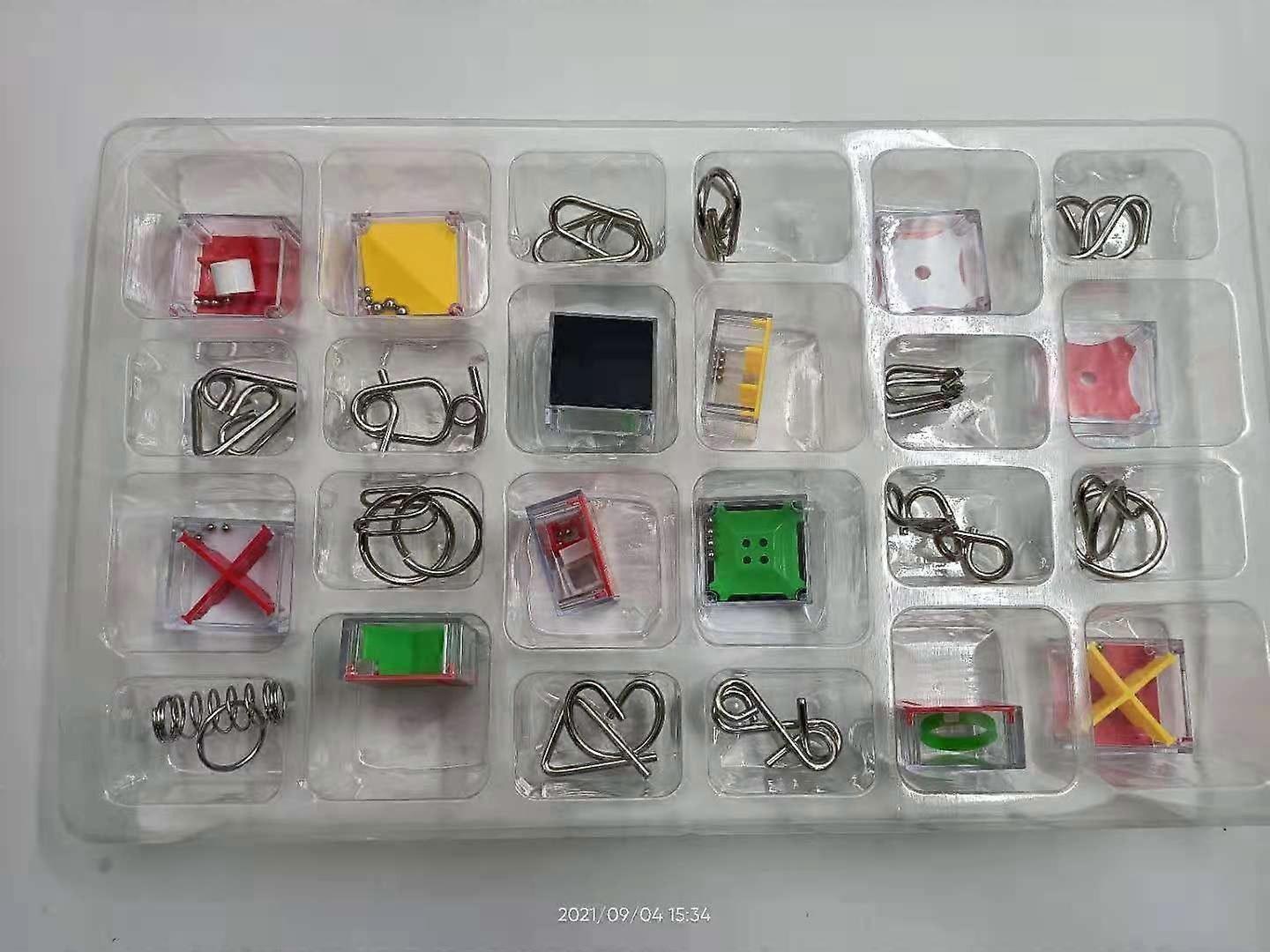 GaiBoSi Metal Wire and Plastic Puzzles Advent Calendar 2025 Christmas Countdown Calendar Xmas Gift Box with 24 Pc Magic Brain Teaser Toy