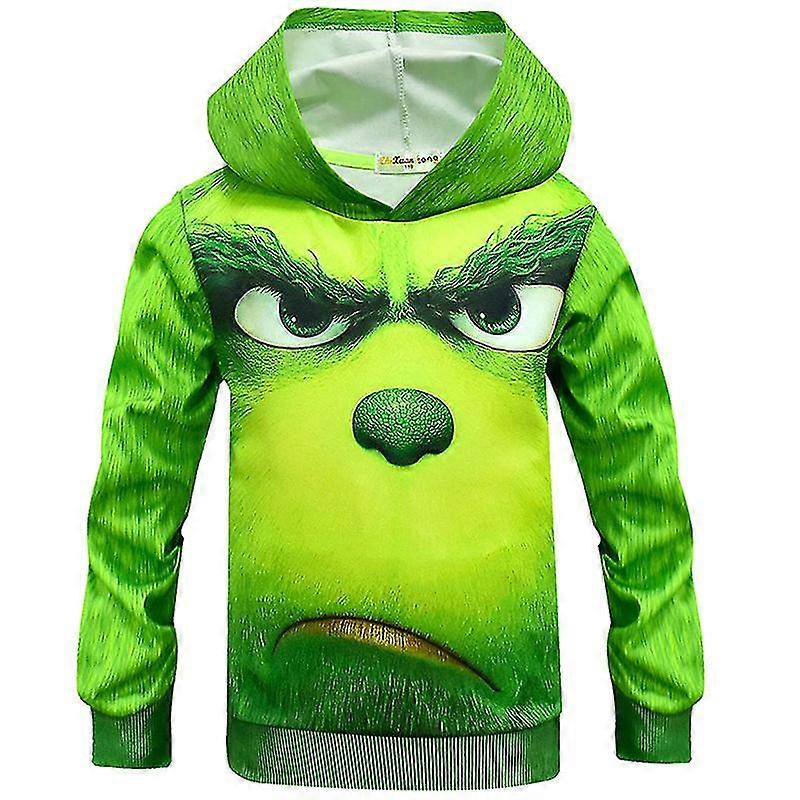 Niños Niños Novedad El Grinch Sudadera con capucha Sudadera con capucha de Navidad Sudadera P