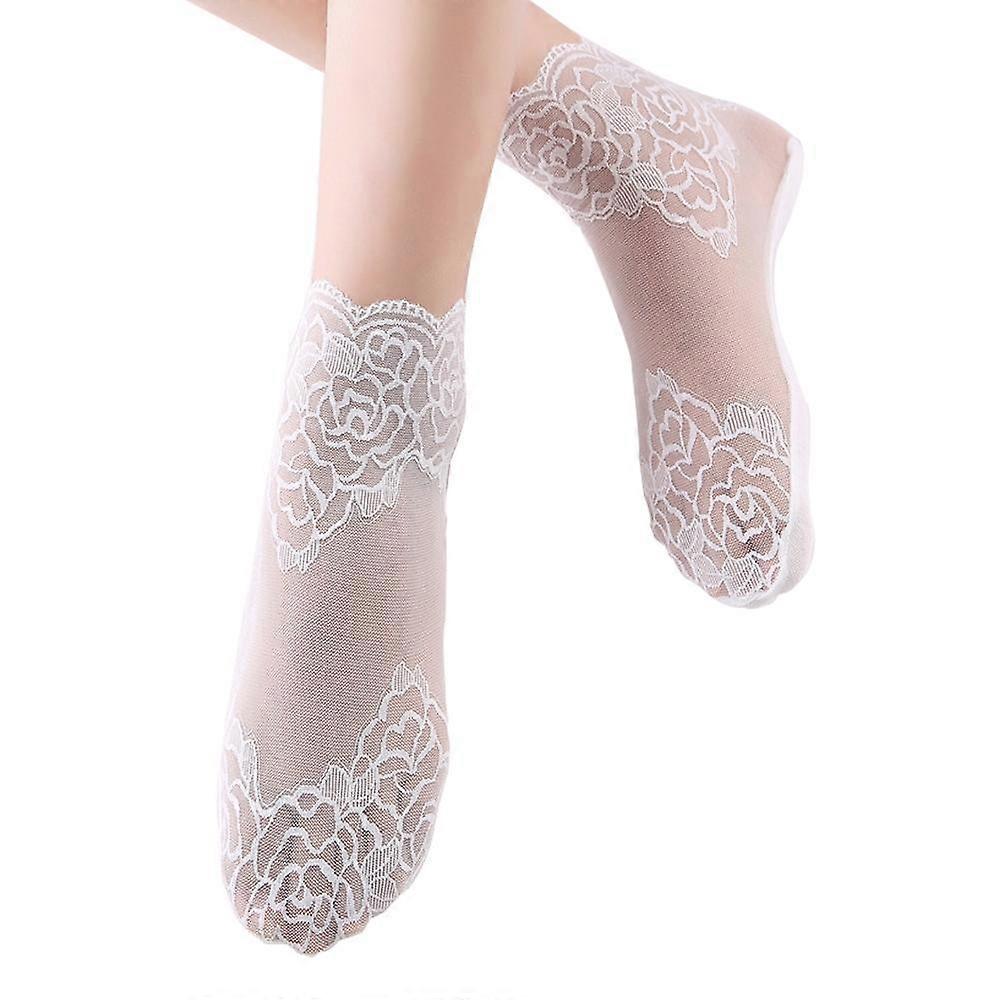 Ankelstrømper til kvinder - strømper kvinder - Fishnet Ankle Kvinder Strømper, Gul