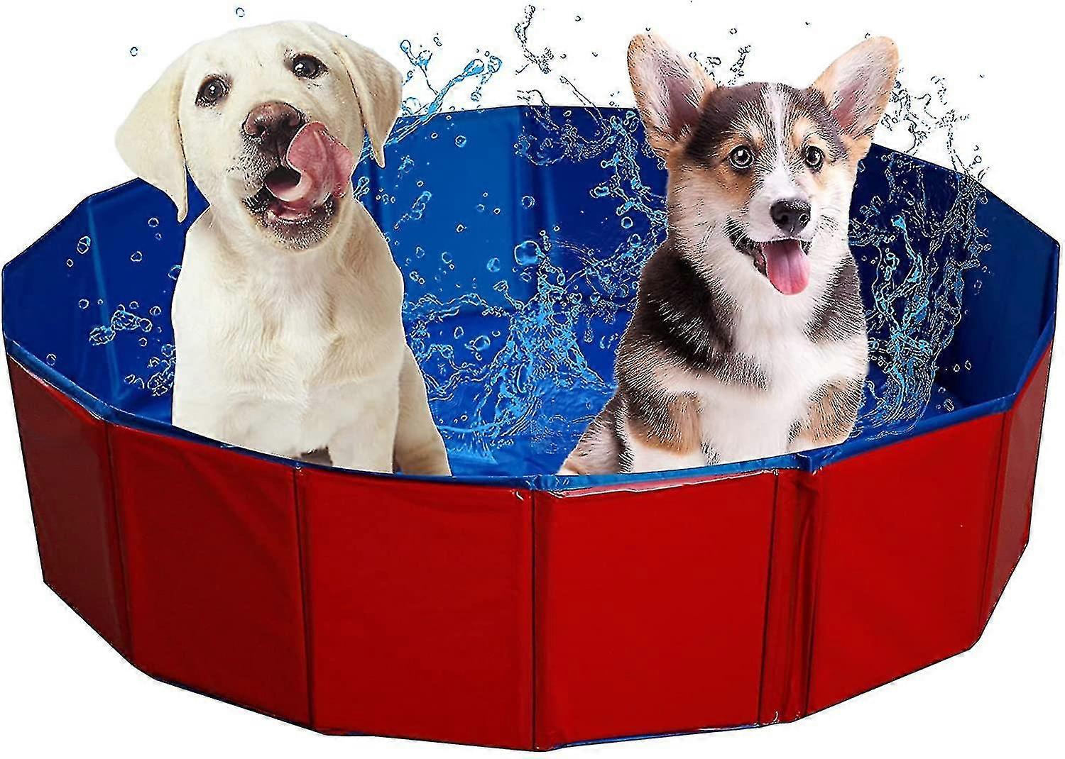 Foldable Pet Swimming Pool Red Portable Pet Pools Foldable Dog Pool Collapsible Swimming Pool For Dogs