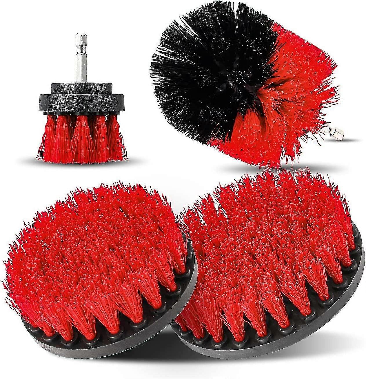Brosse de Nettoyage pour Perceuse 4 Pices, Brosse Rotative Nettoyage de 2'' / 3,5'' / 4'' / 5'' pou