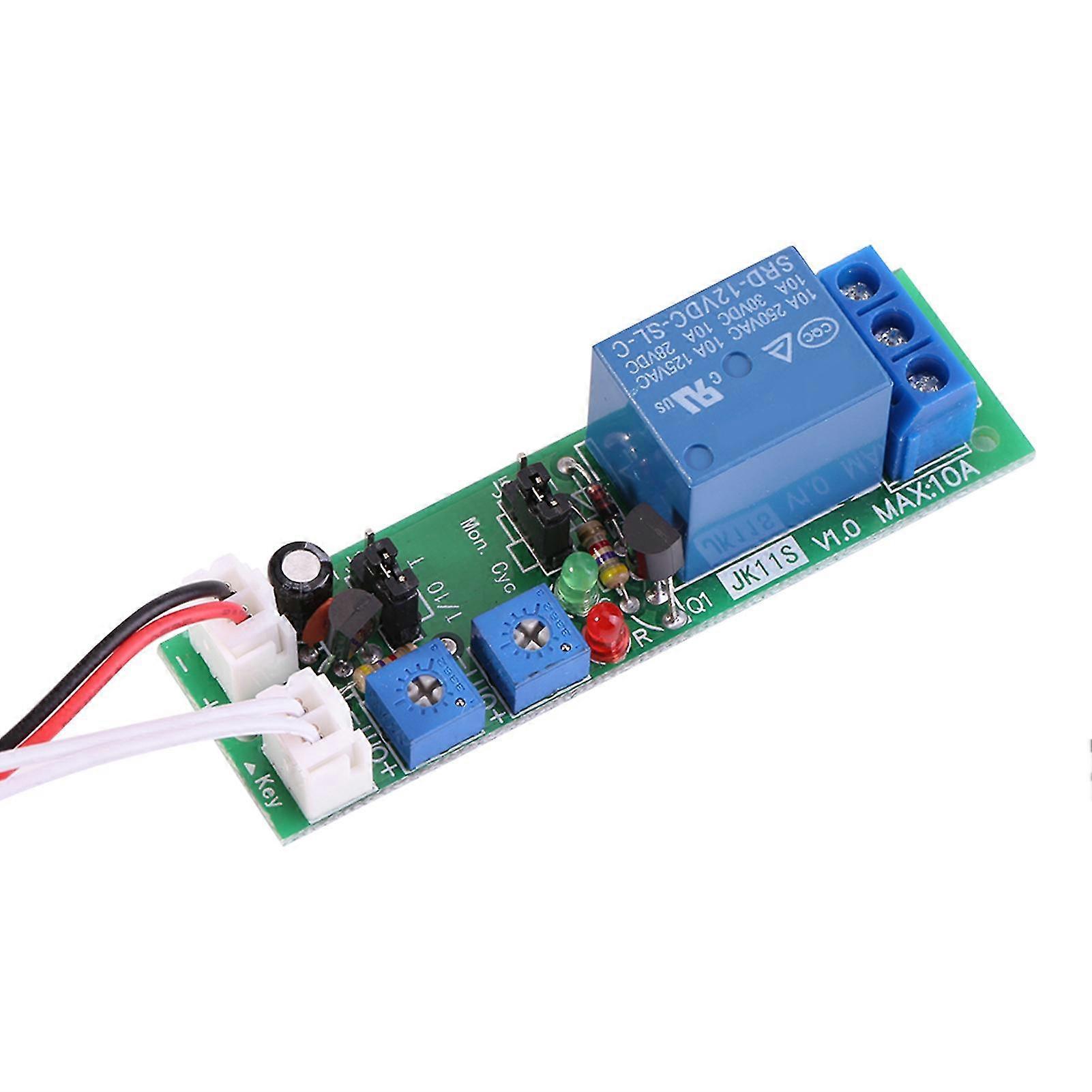 12V DC Adjustable Cycle Timer Delay OnOff Switch Relay Module (0-24hr)